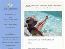 Tablet Screenshot of floridianclub.com